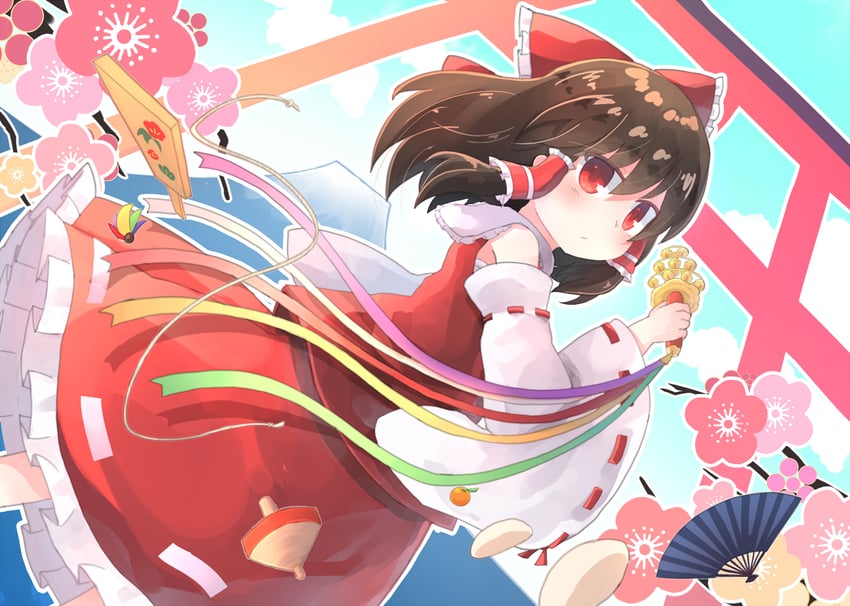 hakurei reimu (touhou) drawn by kibisake