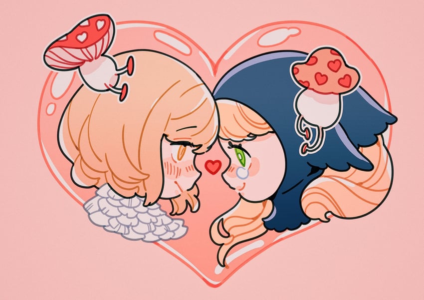 marcille donato, falin touden, and walking mushroom (dungeon meshi) drawn by meyoco