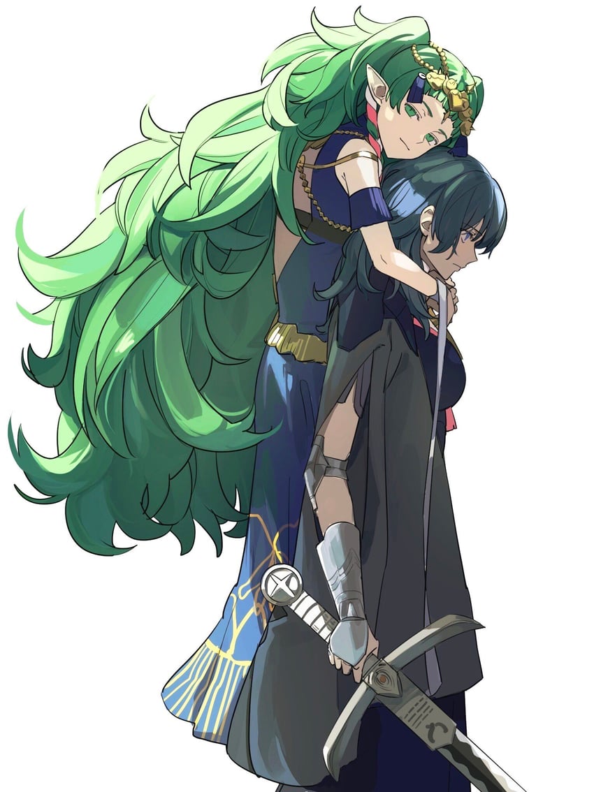 female byleth and sothis (fire emblem and 1 more) drawn by shishima_eichi