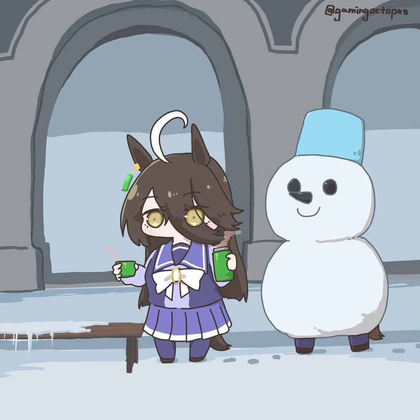 agnes tachyon and manhattan cafe (umamusume) drawn by araki_takoyaki
