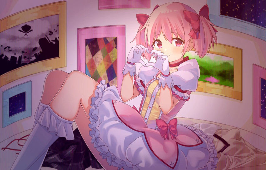 kaname madoka and walpurgisnacht (mahou shoujo madoka magica and 1 more) drawn by ruru_(rurumagi)