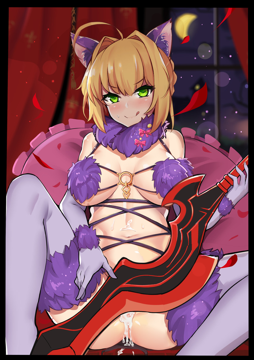 mash kyrielight and nero claudius (fate and 1 more) drawn by slm