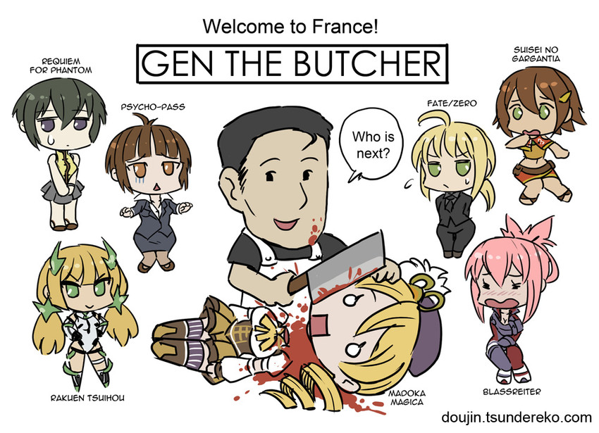 artoria pendragon, saber, tomoe mami, angela balzac, amy, and 4 more (fate and 9 more) drawn by vinhnyu