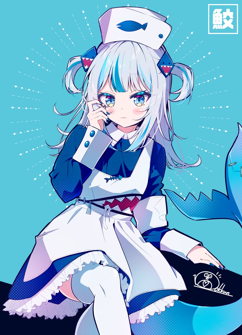 gawr gura (hololive and 1 more) drawn by ichijo_rei