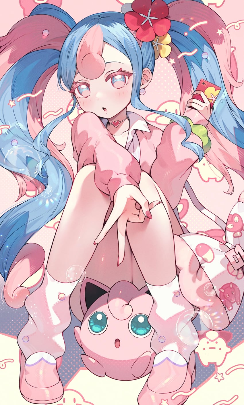 hatsune miku, jigglypuff, fairy miku, clefairy sprite, and bull sprite (pokemon and 2 more) drawn by shibainu