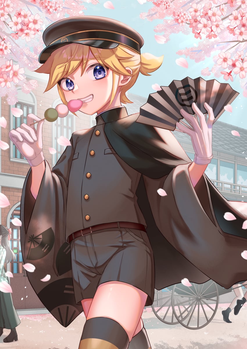 kagamine len (vocaloid and 2 more) drawn by aroeruji3