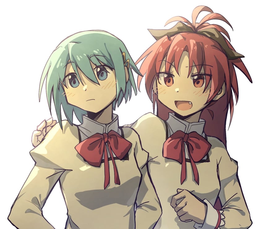 miki sayaka and sakura kyoko (mahou shoujo madoka magica) drawn by sorghum39919263