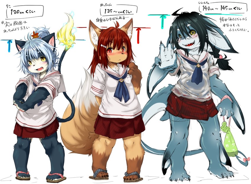 azuma mariko, kasuga misuzu, and nitari sasumi (original) drawn by koishi_chikasa