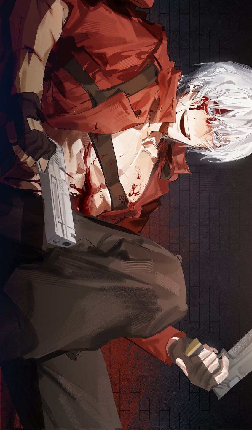 dante (devil may cry and 1 more) drawn by angbutter