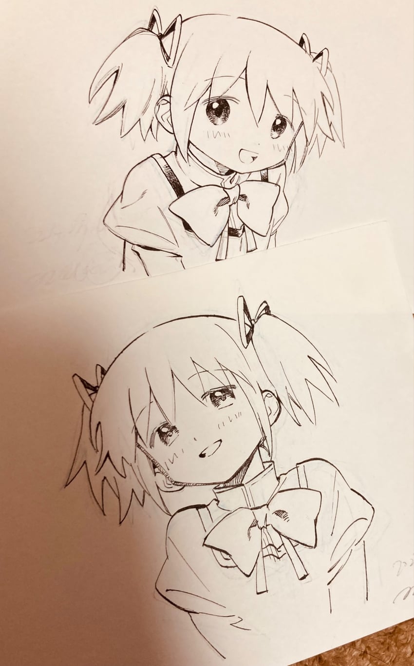 kaname madoka (mahou shoujo madoka magica) drawn by no+bi=