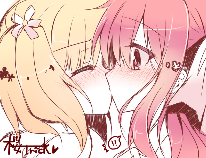 takayama haruka and sonoda yuu (sakura trick) drawn by suzunone_rena