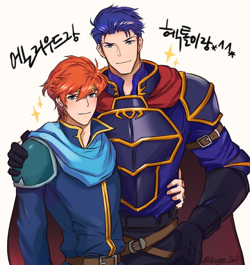 eliwood and hector (fire emblem and 1 more) drawn by hugo_0w0