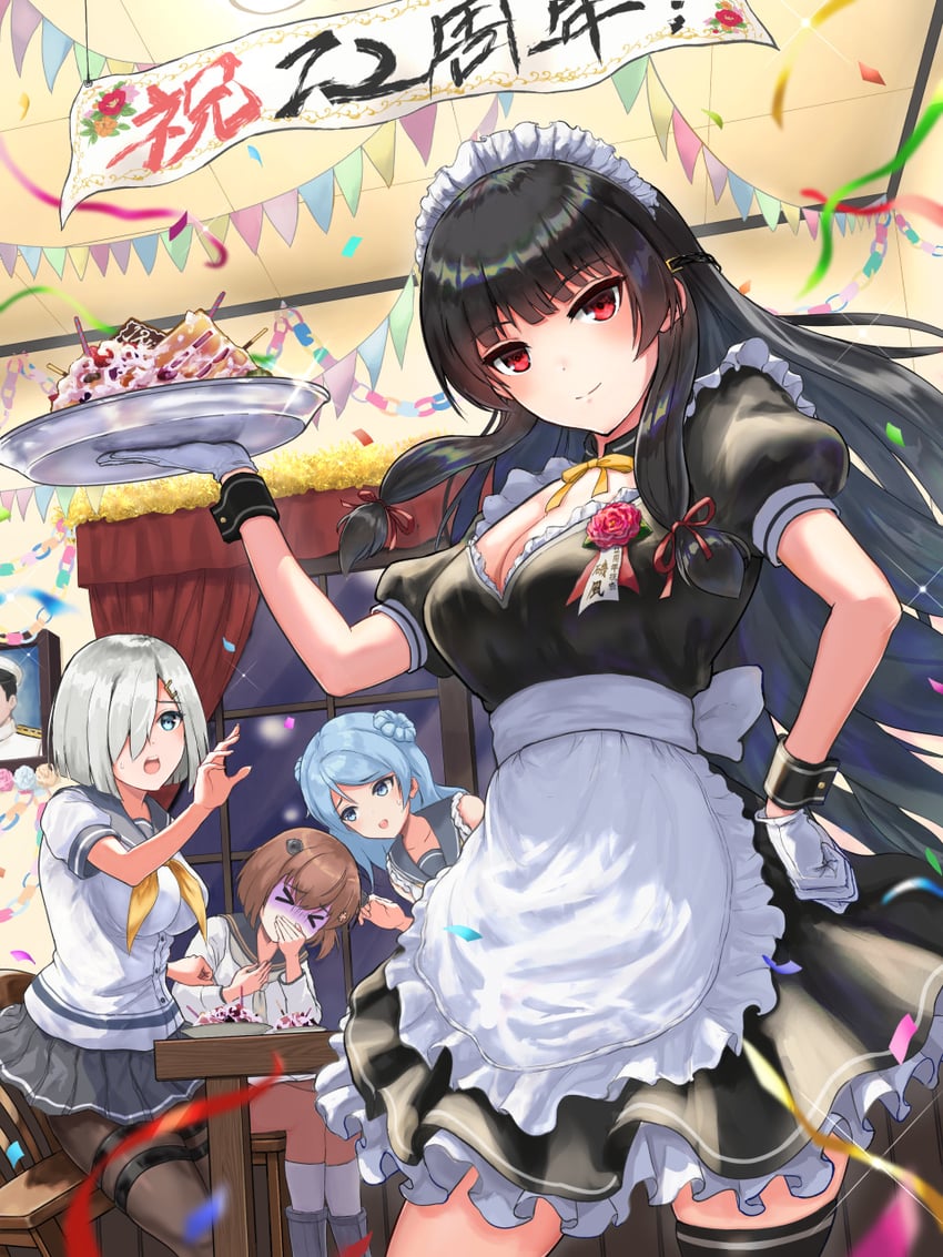 hamakaze, yukikaze, urakaze, isokaze, and yukikaze kai ni (kantai collection) drawn by isasin929