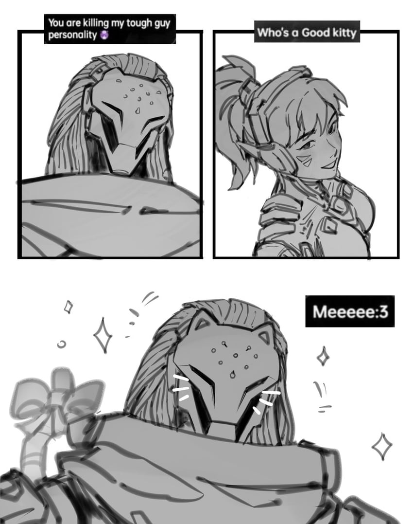 d.va and ramattra (overwatch and 1 more) drawn by velinxi