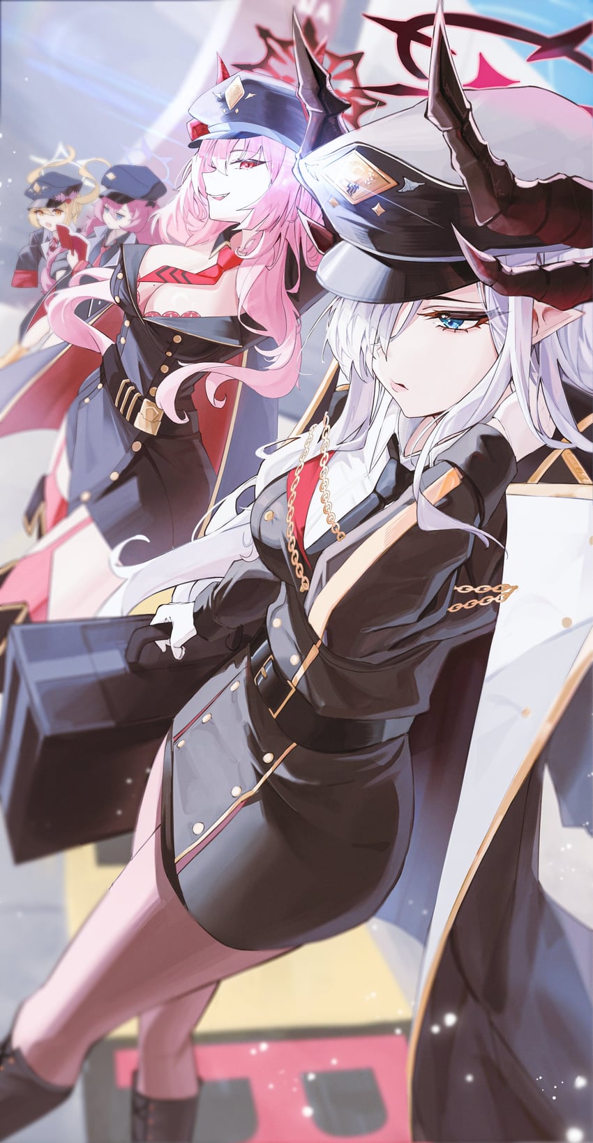 ibuki, iroha, satsuki, and makoto (blue archive) drawn by isljy