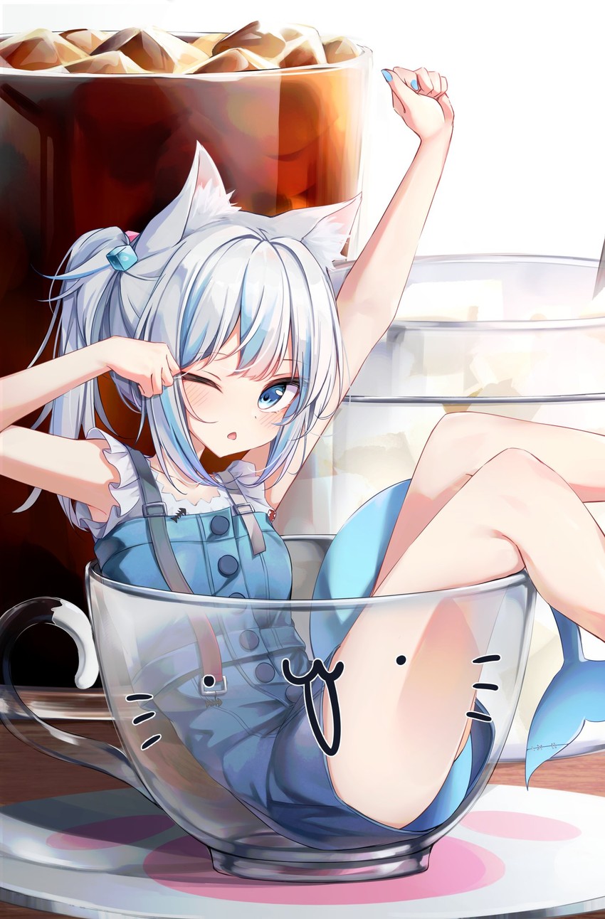 gawr gura (hololive and 1 more) drawn by beliatan