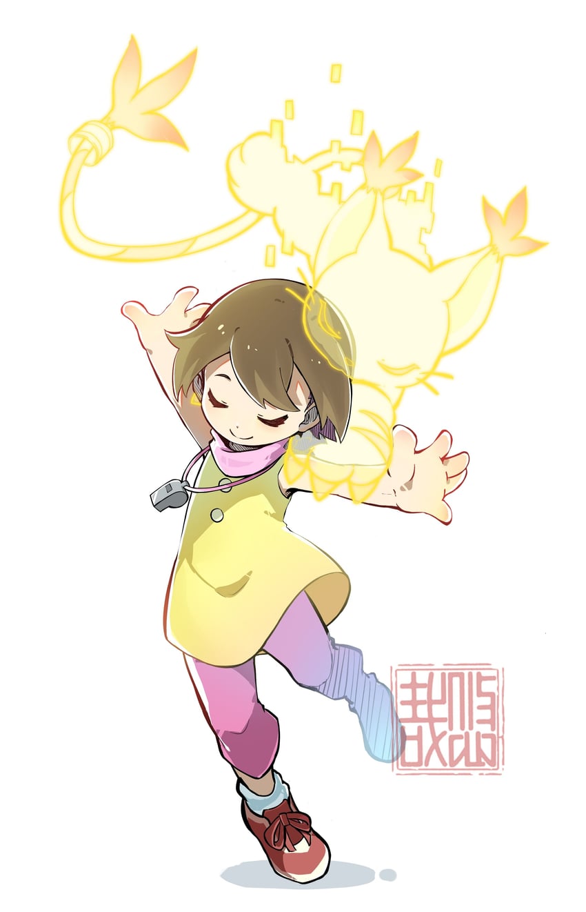 yagami hikari and tailmon (digimon and 1 more) drawn by youzaiyouzai112