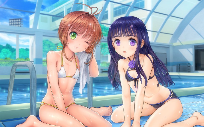 kinomoto sakura and daidouji tomoyo (cardcaptor sakura) drawn by mutsuki_(moonknives)
