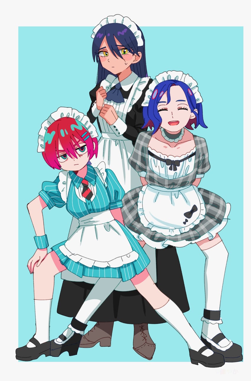 amate yuzuriha, shuji ito, and nyaan (gundam and 1 more) drawn by sukoyaka_(100hituzi)