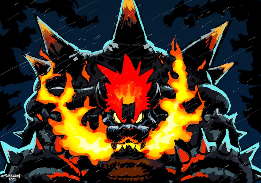 bowser and fury bowser (mario and 1 more) drawn by dreaminerryday
