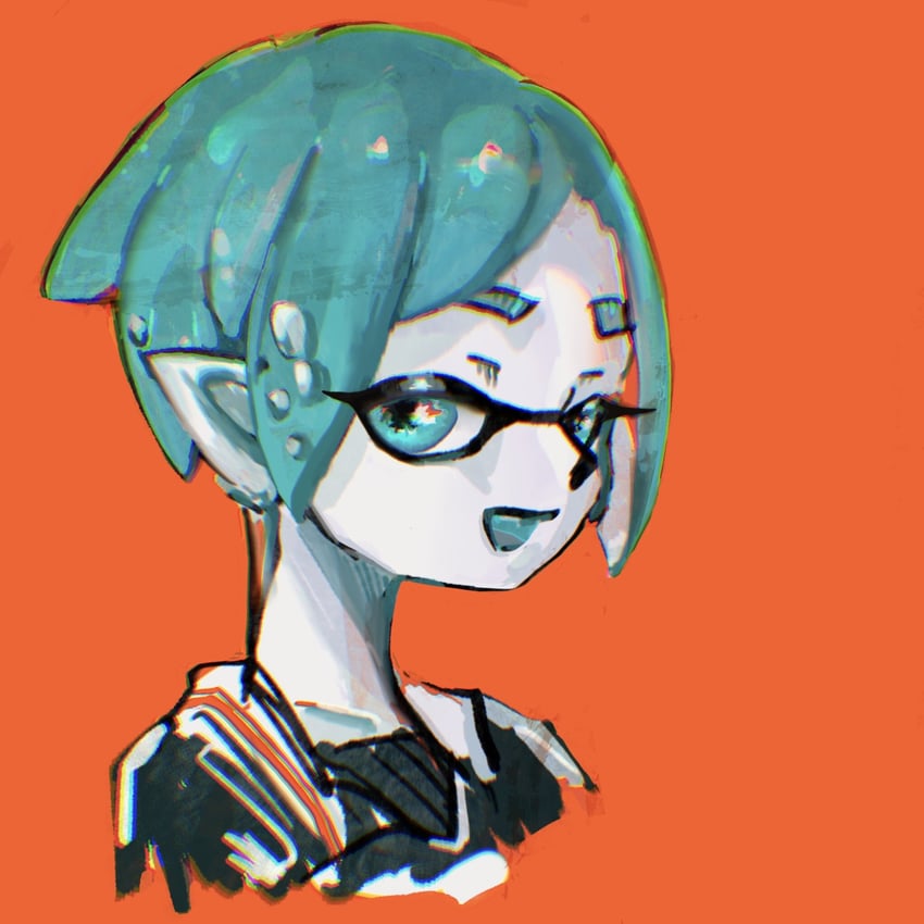 inkling player character and phosphophyllite (splatoon and 1 more) drawn by dododohuhuhu