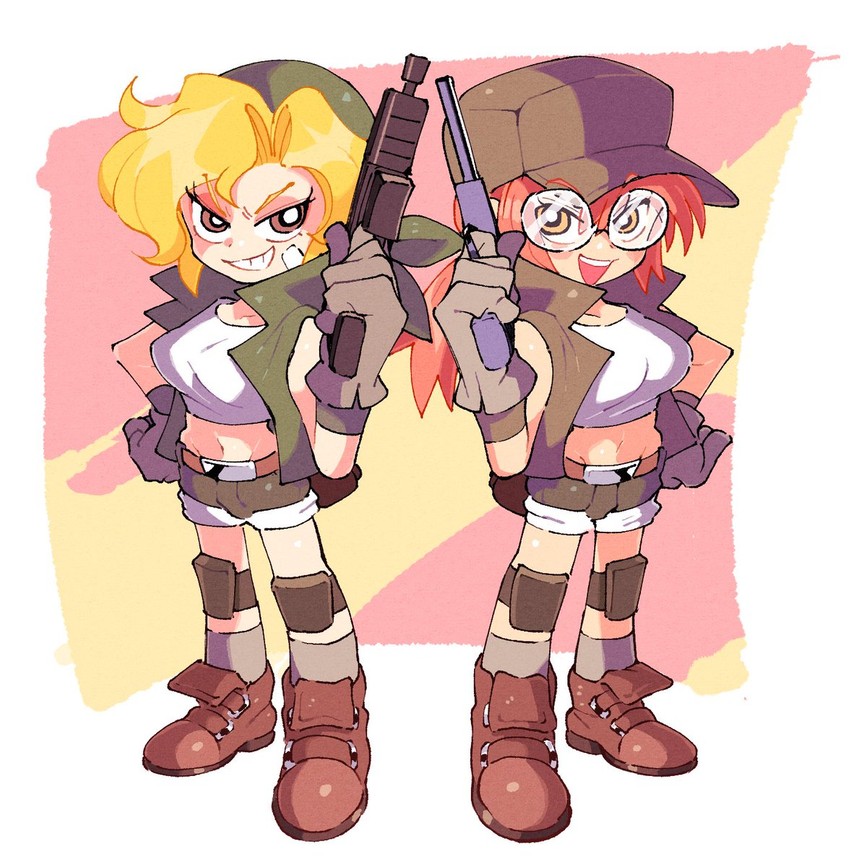fio germi and kasamoto eri (panty & stocking with garterbelt and 1 more) drawn by inkerton-kun