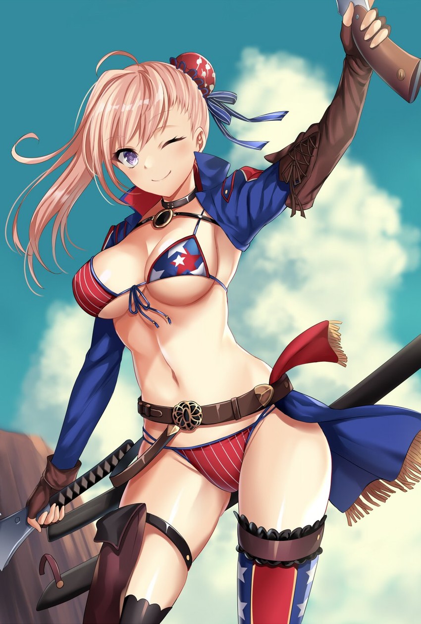 miyamoto musashi (fate and 1 more) drawn by harimoji
