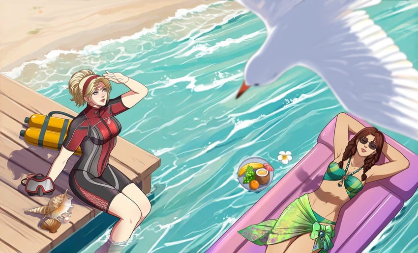 julia chang and lidia sobieska (tekken) drawn by autumn-sacura