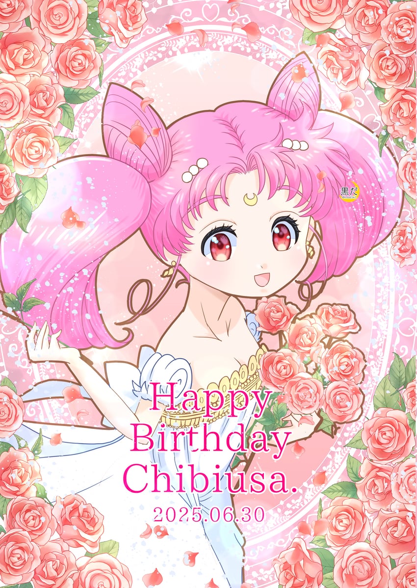 chibi usa and small lady serenity (bishoujo senshi sailor moon) drawn by kuroasa24