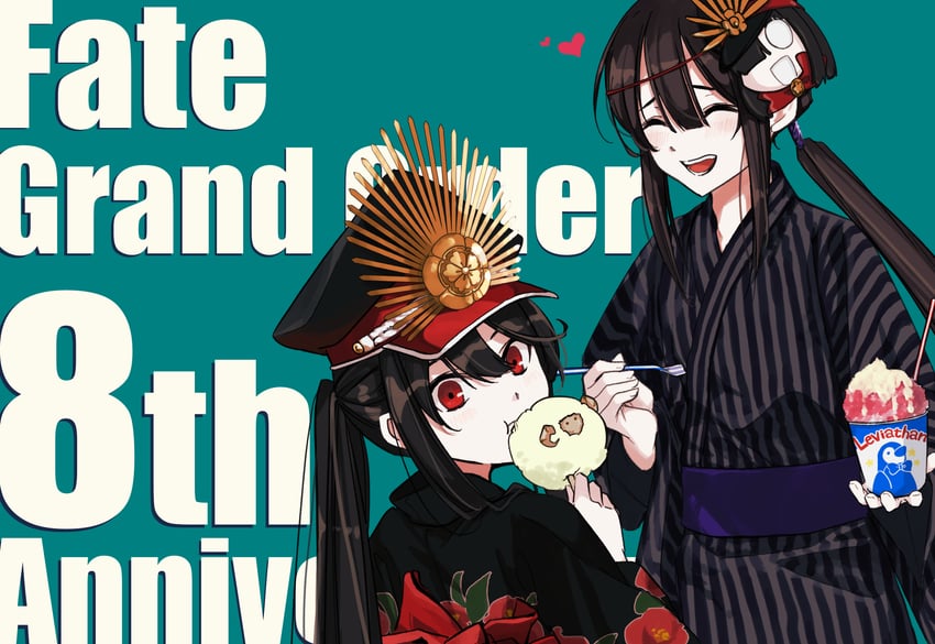 oda nobunaga, oda nobukatsu, and mini nobu (fate and 1 more) drawn by spcs_chme