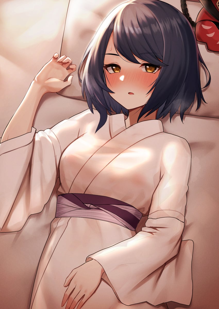 kujou sara (genshin impact) drawn by emoto_shikeko