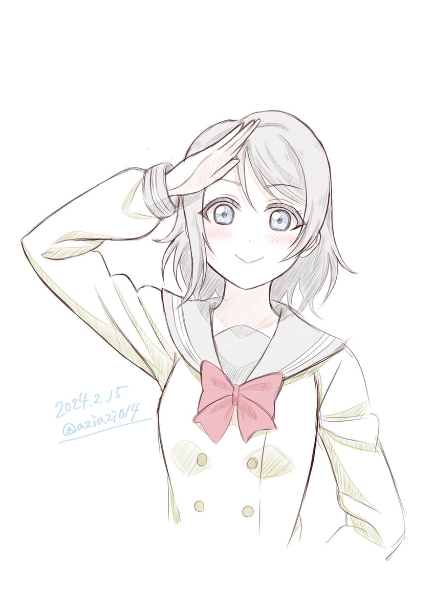 watanabe you (love live! and 1 more) drawn by aziazi014