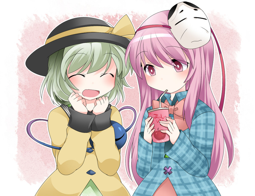 komeiji koishi and hata no kokoro (touhou) drawn by hammer_(sunset_beach)