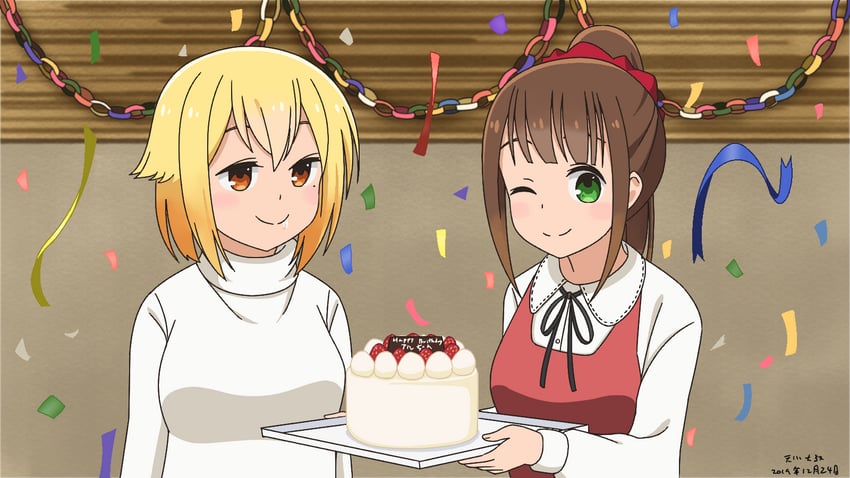 honshou aru and sunao nako (hitoribocchi no marumaru seikatsu) drawn by tenkawa_daisou
