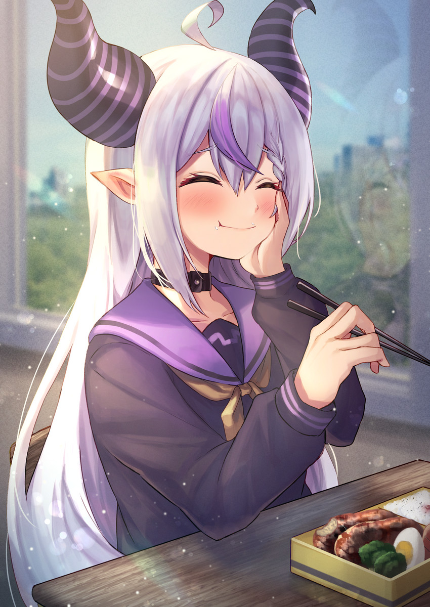 la+ darknesss (hololive) drawn by amane_sora