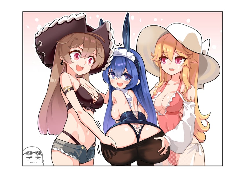 manjuu, new jersey, jean bart, and richelieu (azur lane) drawn by hm_(hmongt)