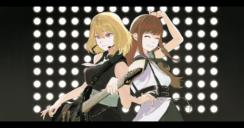 misumi uika and sumita mana (bang dream! and 1 more) drawn by rainbow_hose