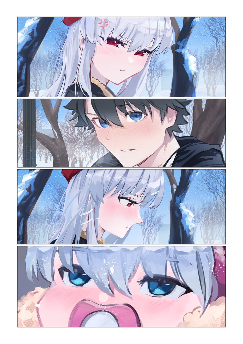 fujimaru ritsuka and kama (fate and 1 more) drawn by obazzotto