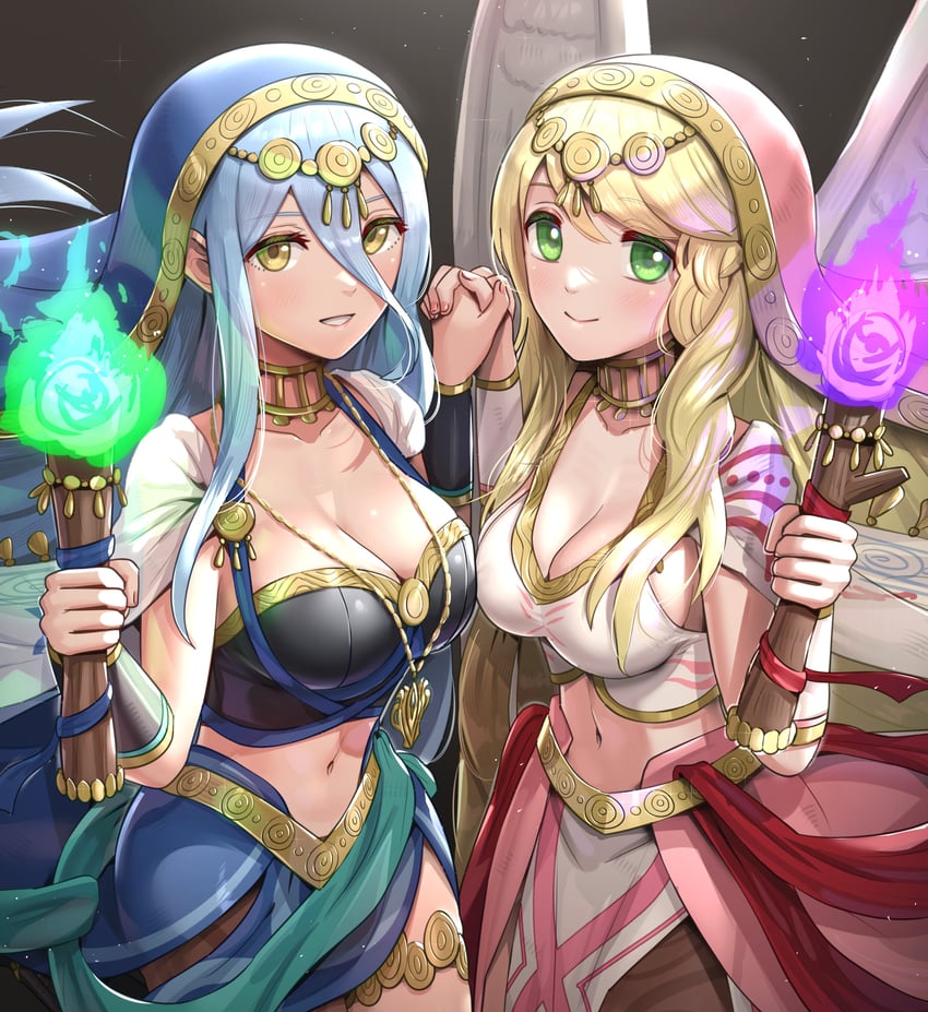 azura and leanne (fire emblem and 3 more) drawn by gonzarez