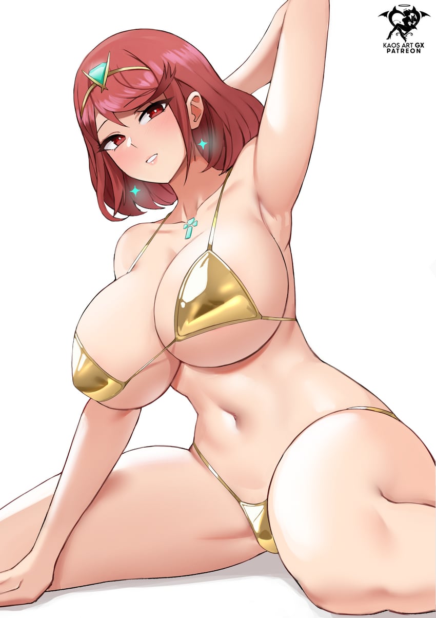 pyra (xenoblade chronicles and 1 more) drawn by kaos_art