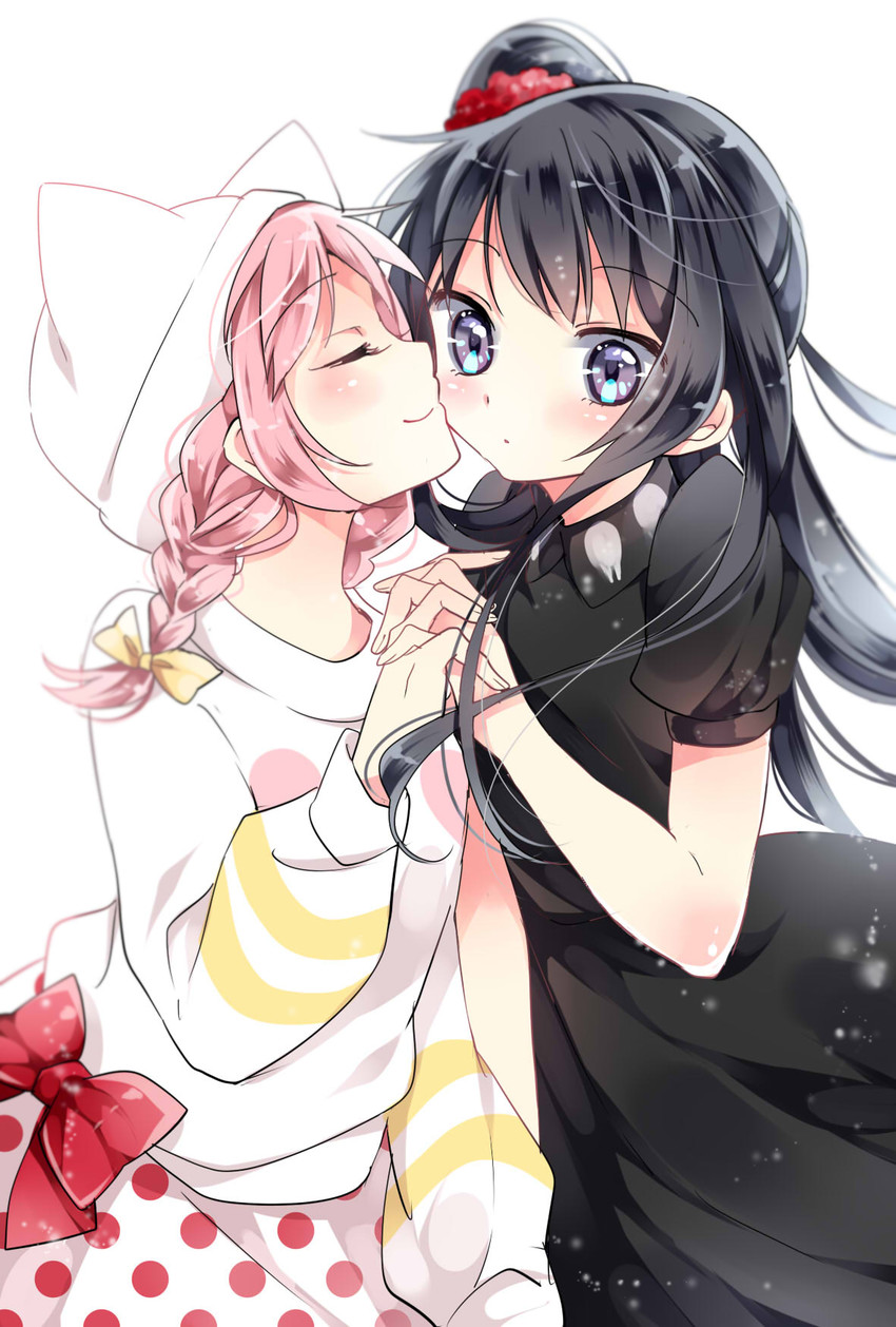 akemi homura and kaname madoka (mahou shoujo madoka magica) drawn by ayumaru_(art_of_life)