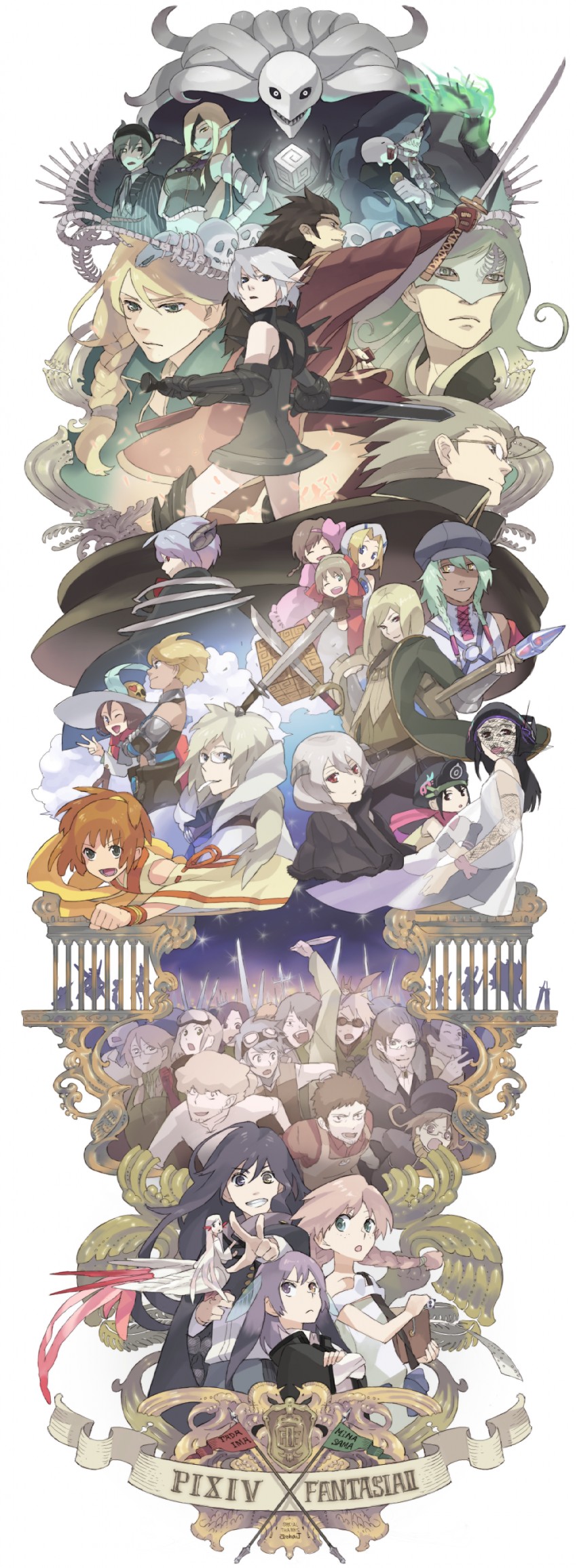 artemisia, moon, magnus, and orlaya (pixiv fantasia and 1 more) drawn by nishihara_isao