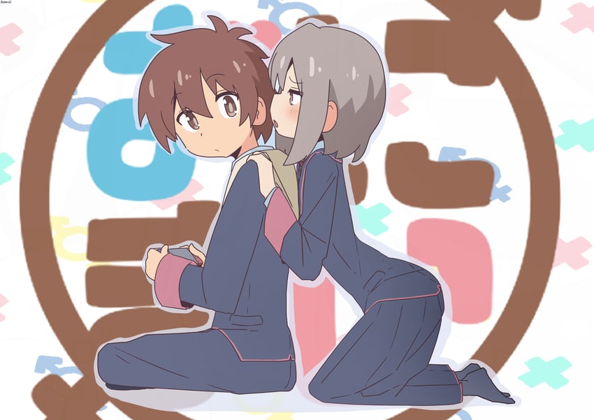 senkawa minato and sakurada yuuta (onii-chan wa oshimai!) drawn by bambi2000line