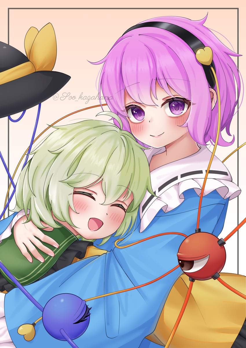 komeiji koishi and komeiji satori (touhou) drawn by soo_kazahana