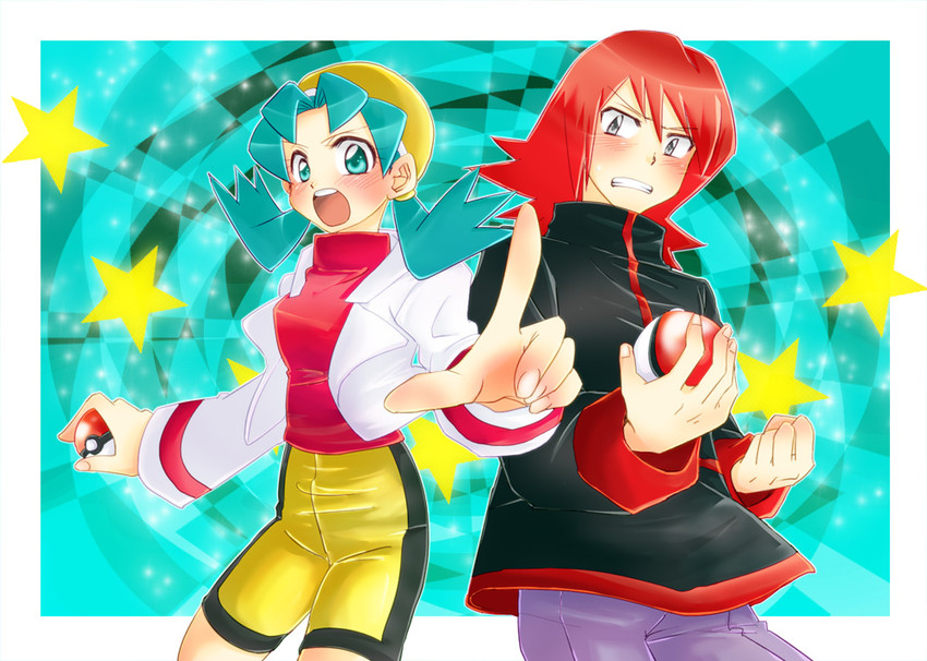 silver and kris (pokemon and 1 more) drawn by kiwotaro