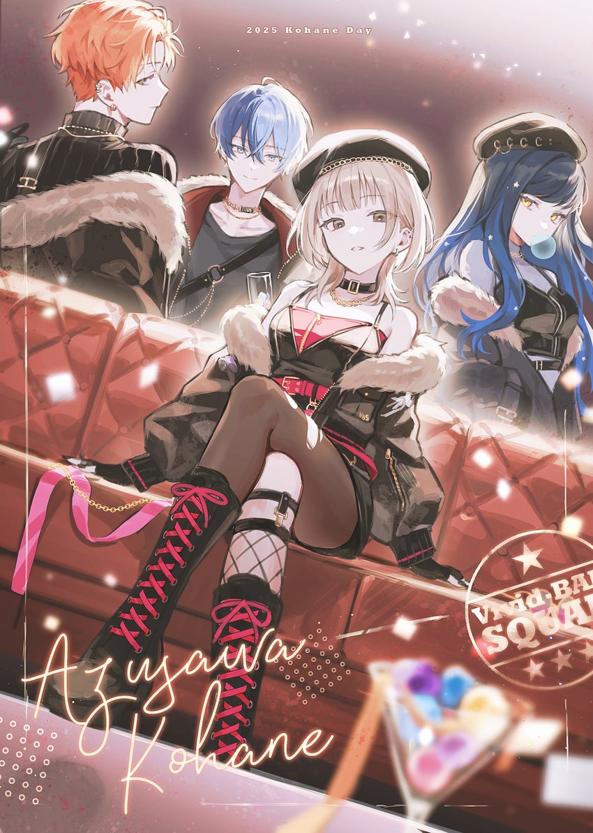 shinonome akito, shiraishi an, aoyagi touya, and azusawa kohane (project sekai) drawn by domyo