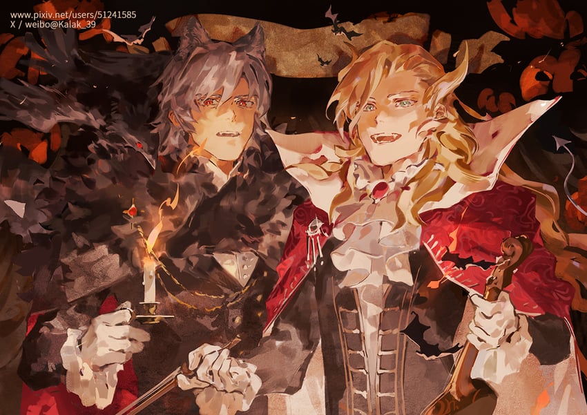 antonio salieri and wolfgang amadeus mozart (fate and 1 more) drawn by kalak_39