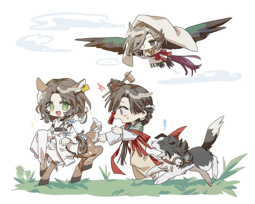 jessica, jiu niangzi, getian, and pickles (reverse:1999) drawn by gumaebideokjil
