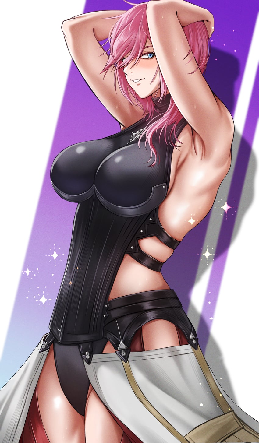 lightning farron (final fantasy and 2 more) drawn by fax61209