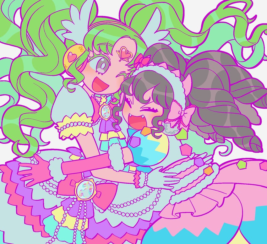 falulu and gaaruru (pretty series and 1 more) drawn by lau_(laustar30)